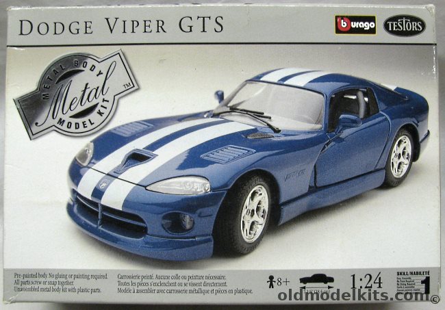 Testors 1/24 Dodge Viper GTS, 181 plastic model kit